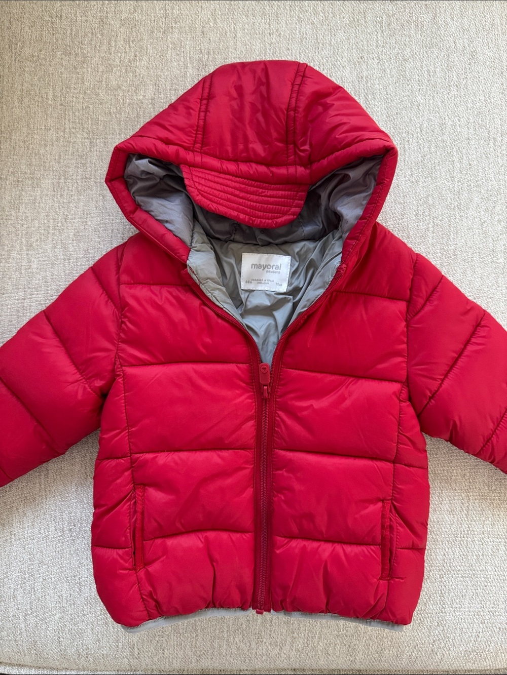 Mayoral Red Hooded Puffer Coat for Kids